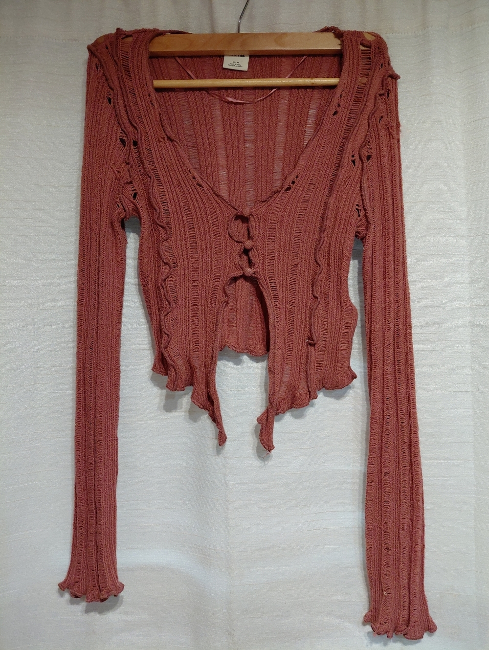 Urban Outfitters Laddered Spliced Long Sleeve Top